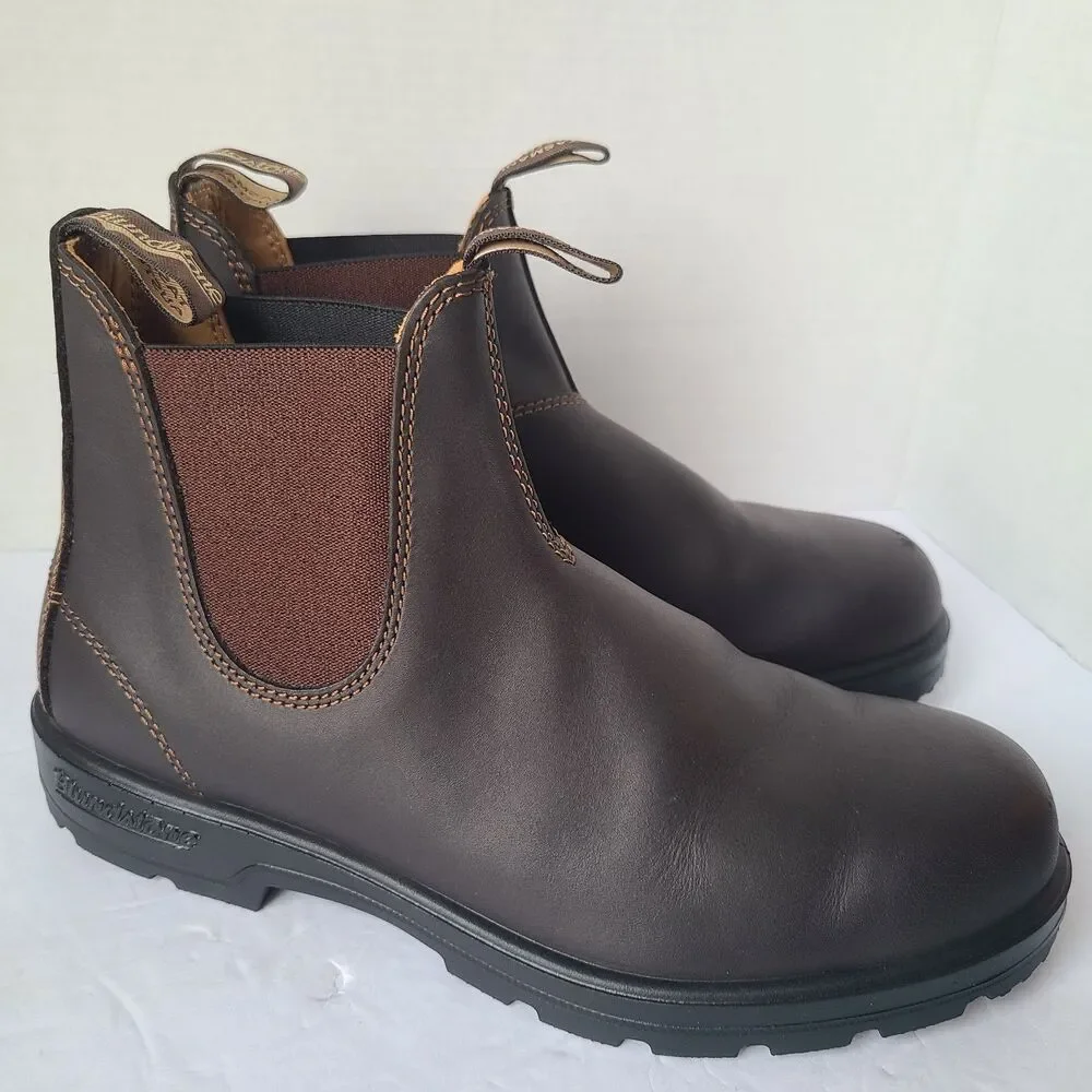 Blundstone Brown Leather Chelsea Work Boots SPS Xtra Men’s Size 9 Oil Resistant